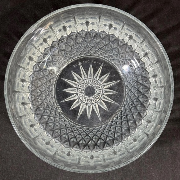 arcoroc France Other - Vintage Diamond Starburst Pattern Glass Bowl